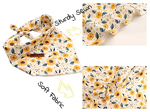 Elegant-little-tail-Dog-Bandanas-1Pack-Sunflower-Print-Washable-Dog-Scarf-Female-Square-Dog-Bib-Kerchief-Scarf-Adjustable-Pet-Bandana-for-Medium-Large-Dogs - Cucciolini Doodles   Elegant-little-tail-Dog-Bandanas-1Pack-Sunflower-Print-Washable-Dog-Scarf-Female-Square-Dog-Bib-Kerchief-Scarf-Adjustable-Pet-Bandana-for-Medium-Large-Dogs