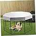 FONDOTIN Waterproof Dog Kennel Cover Folding Outdoor Shade Rain Protection for Dog Playpen PET Cage Roof Cover Sunproof Rainproof for Camping and Outdoor Use