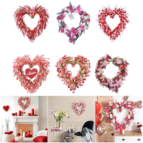 Couronne de tulipes artificielles en rotin pour décoration de maison et entrée