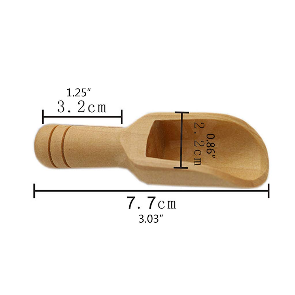KSTZGTA 10pcs Mini Wooden Measuring Spoons - Kitchen Utensils, Sugar, Coffee, Condiment, Bath