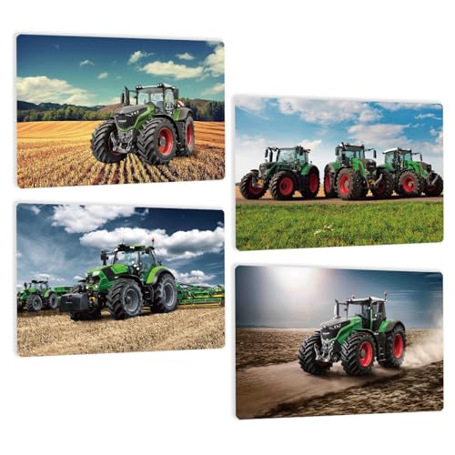 4er Set Traktor Trecker Tischset Platzsets abwaschbar Kinder -...
