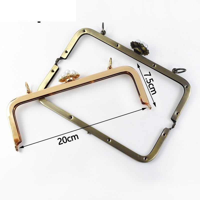 Metalowe zapięcia do torebek, 1/2/5 szt. 20 cm metalowy uchwyt do torby torebka rama torebka pocałunek zapięcie DIY akcesoria pocałunek zapięcie lockv(Silver,20cm-5Pcs)