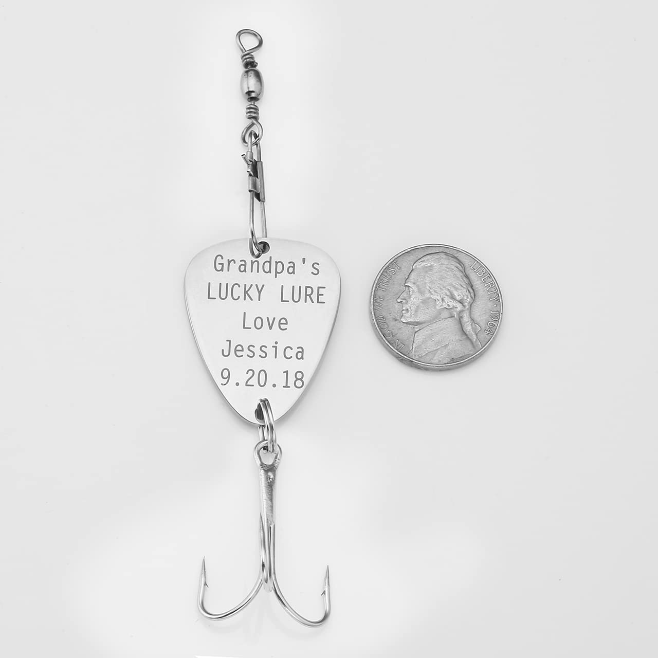 Ciondolo Pesce Luccio in Legno con Scatola Regalo - Accessorio Pesca