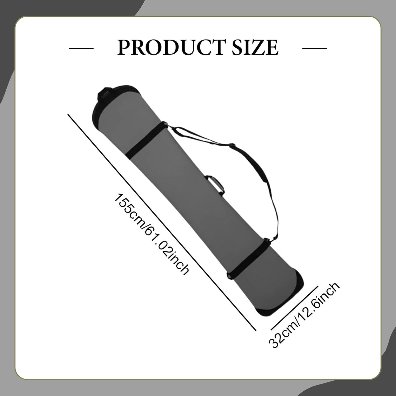 Snowboard Sleeve Protection Soft Cover with Handle - Universal Portable Waterproof Snowboard Storage Bag Ski Bag for Travel and Storage- 155cm