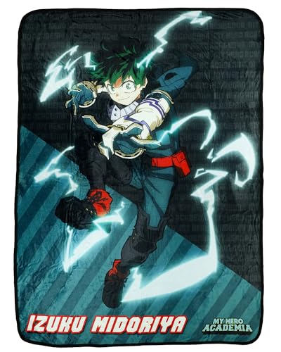 My Hero Academia Izuku Midoriya Soft Plush Lightweight Throw Blanket 45 X 60