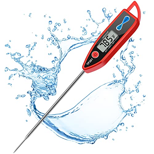 Instant Read Meat Thermometer Kitchen Thermometer Digital Food Thermometer Cooking Thermometer Candy Thermometer with Waterproof Design for Food Grill BBQ Turkey by DWEPTU