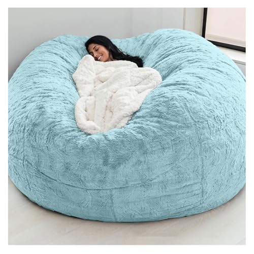 Riesiger Pelz-Sitzsack für Wohnzimmermöbel Erwachsene– Sitzsack XXL aus flauschigem Velours – Indoor Lounge-Sitzsack waschbar & gemütlich(Keine Polsterung)