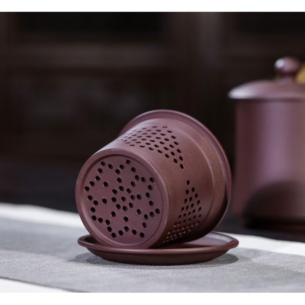 Tasse à thé Tasse de Sable Violet Faite à la Main avec Filtre intérieur Tasse à thé Chinoise 450 ML Tasse à thé de l'après-midi au Bureau Tasses à thé réutilisables