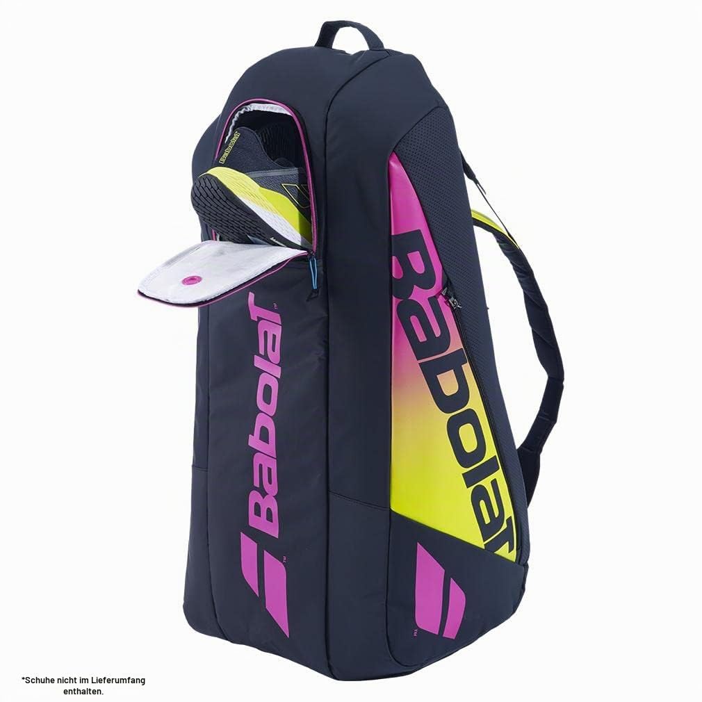 Babolat Pure Aero Rafa RH 6 Tennistasche, Blau/Gelb/Rosa, 6-Pack