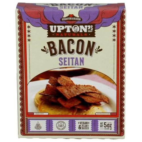 Uptons Naturals Bacon Seitan, 5 Ounce -- 6 per case