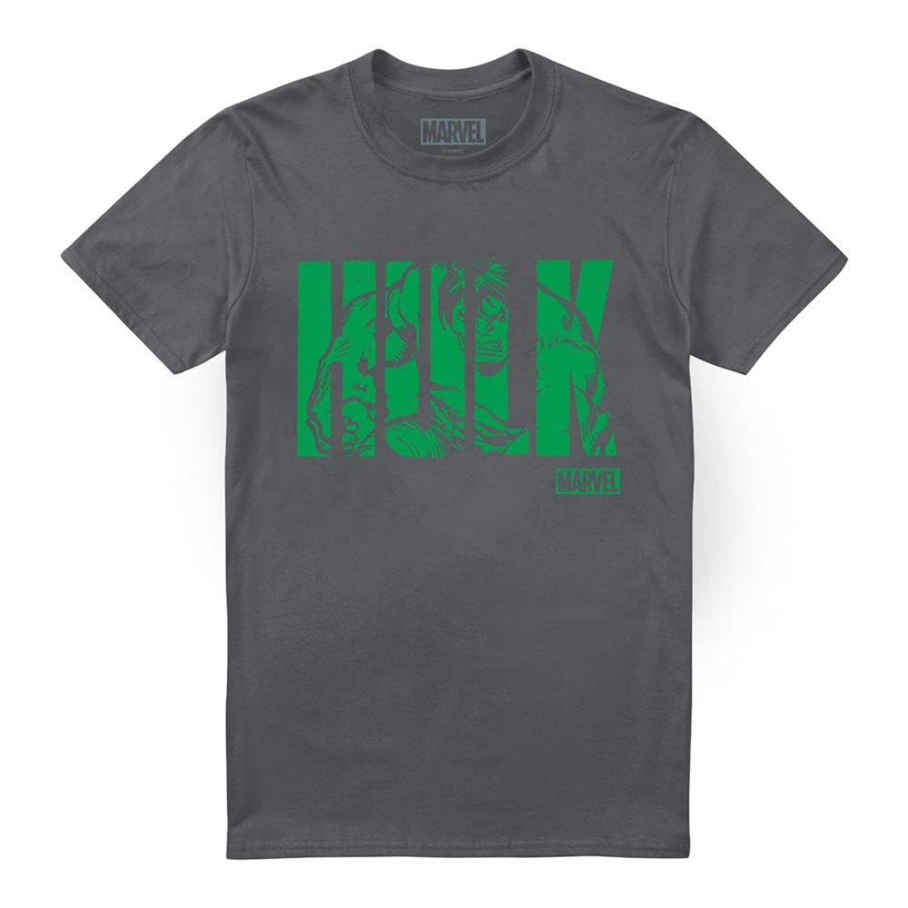 T-shirt Marvel Hulk ample et confortable en coton anthracite grande taille