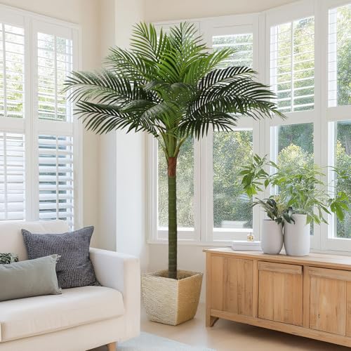 FLOWORLD Palm Tree Artificial Tropical Plant 6FT Tall Faux Plants Indoor Fake Floor Plants...