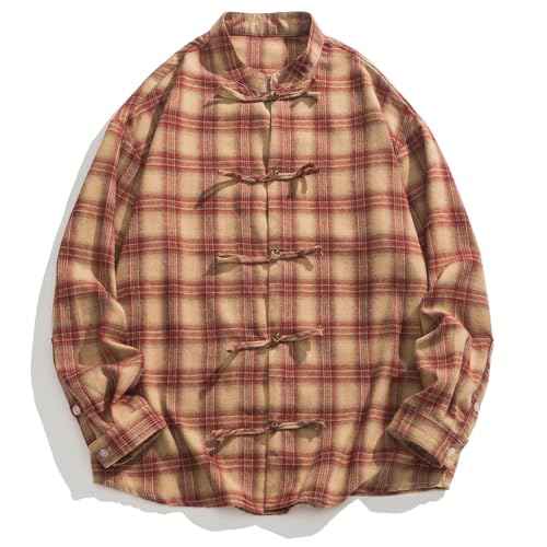 Seidarise Men's Linen Jacket Long Sleeve Japanese Cardigan Outwear Style Asian Coat