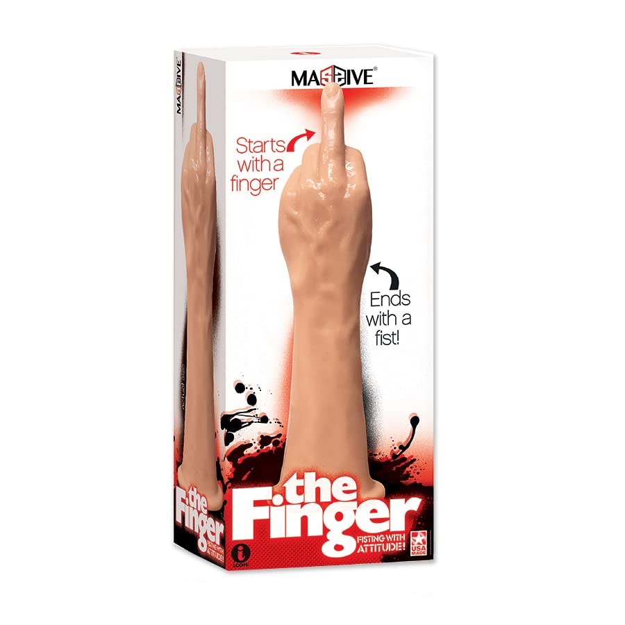 Amazon.com: Sex Toy Bundle of Massive The Finger Fister Dildo and Icon  Brands Soft Fluffy Black Faux Fur Fox Tail with Silicone Butt Plug : Health  & Household