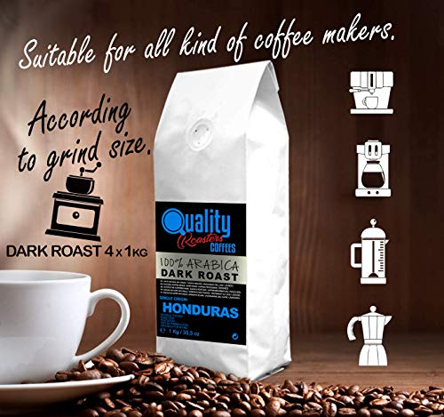 Quality Roasters Coffees. Café en grano natural. Dark Roast. 100% Arabica. Origen único Honduras. Pack de 4 Kg. Tostado… - Imagen 6