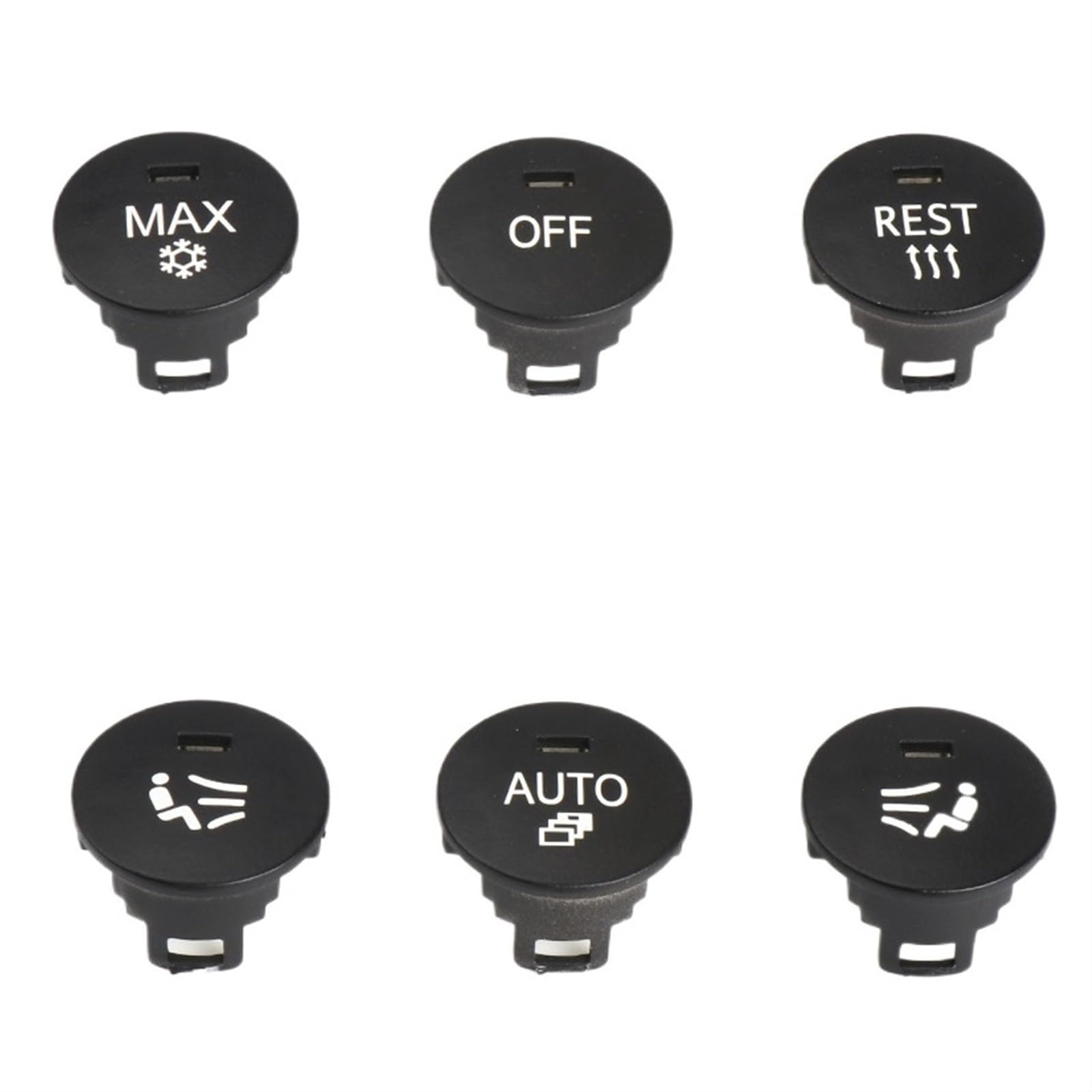 Auto-Bedienknopf, Schaltknöpfe, Knopf, AC-Knopf, Reparaturkappe, MAX AUTO OFF REST, Sitzbelüftung, kompatibel mit BMW 5er E60 E61 (Color : Model A No.1)