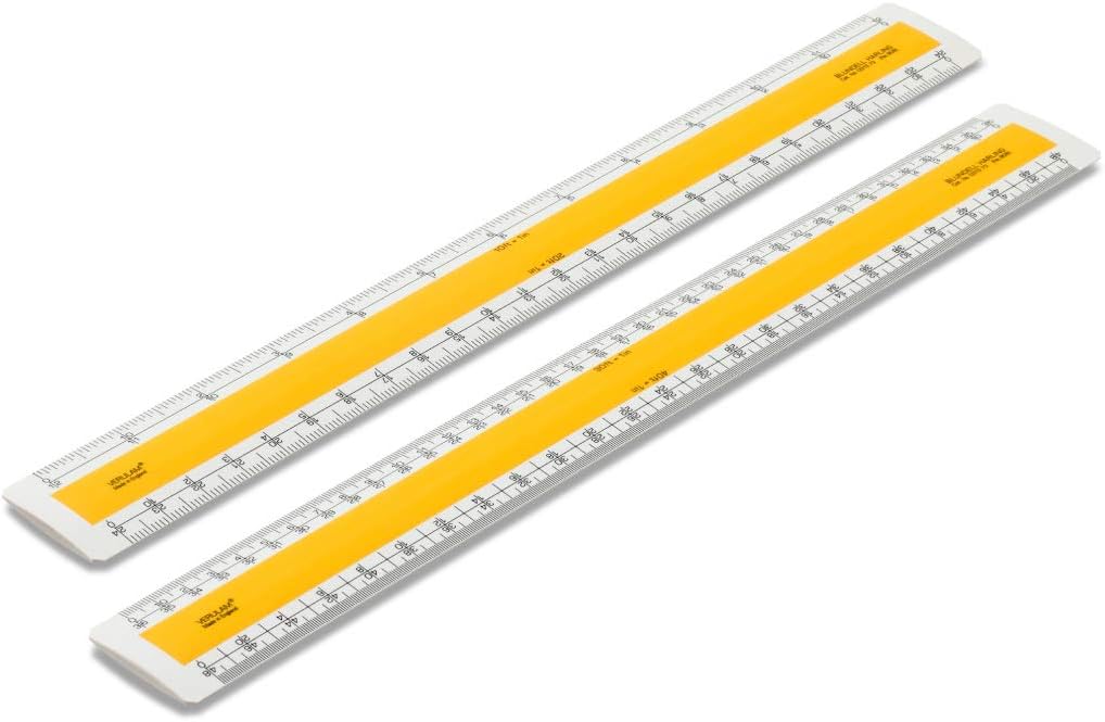 Rulex Verulam 30cm 12 inch Flat Oval Metric Scale Ruler RIBA Approved ...