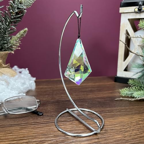 Plymor Simple Silver Ornament Stand, 6" H x 2.625" W x 2.625" D - Thumbnail 4