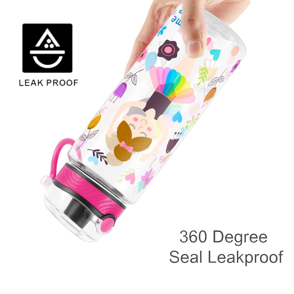 Cute Water Bottle For Kids – BPA-Free Tritan, Leakproof, With Carry Handle - View #6