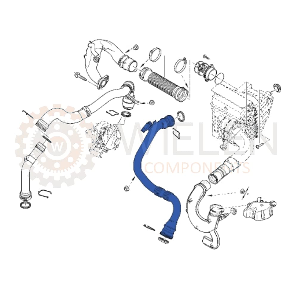 Manguito Intercool compatible con tubo de aspiración Renault Fluence Megane III Scenic III 1.5 8200981498