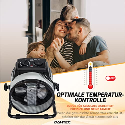 DAHTEC 2000W Elektrischer Keramik Heizlüfter für effiziente Wärme