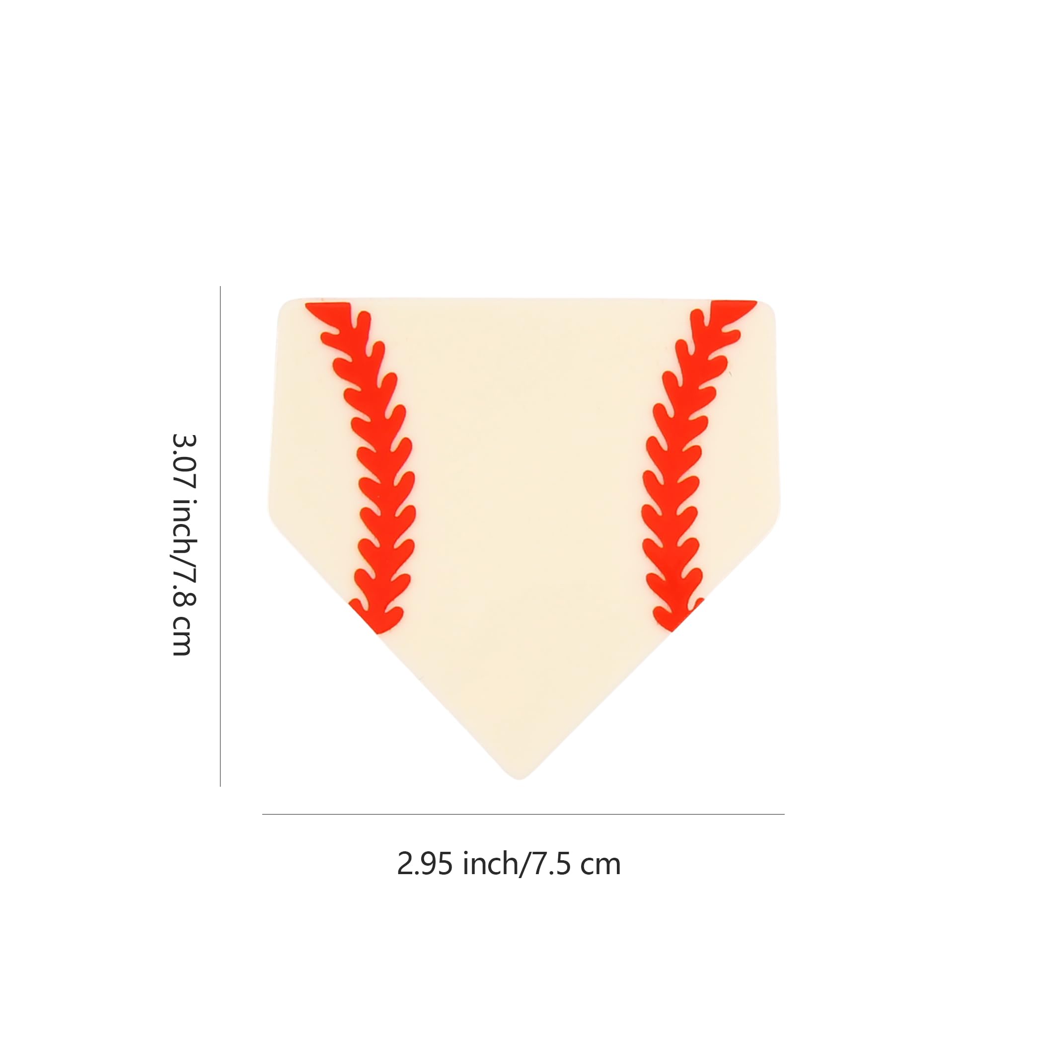 Vagocom Acrylic Baseball Diamond Charm for Bogg Bag and Simply Southern Bag,Sport Style Decorative Accessory for Rubber Tote Bag, White