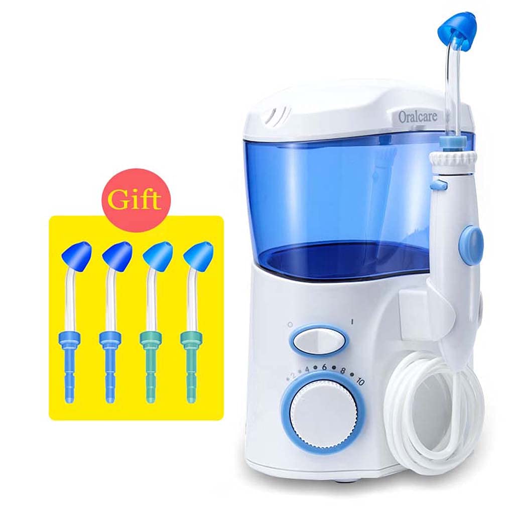 TJH Lavadora Nasal eléctrica con 4 boquillas Irrigador Dental portátil Ajustable de 10 velocidades, Irrigador Nasal de 600 ml para el hogar, Pulverizador de rinitis para niños