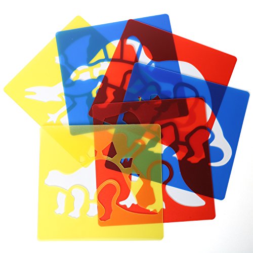 TRIXES 6 x Stencil in plastica con Sagome di