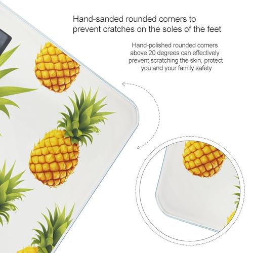 Báscula digital compacta y precisa con ilustración piña amarilla miniatura 4