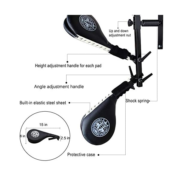 SYNTECSO-Taekwondo-Kick-Pad-Target-3-Pack-Kicking-Pads-with-Wall-Mounted-Bracket-Hands-Free-Striking-Pads-for-Tae-Kwon-Do-Karate-Kickboxing-and-Martial-Arts-Training Taekwondo Kick Pad Target, SYNTECSO 3 Pack Kicking Pads with Wall Mounted Bracket Hands-Free Striking Pads for Tae Kwon Do Karate Kickboxing and Martial Arts Training