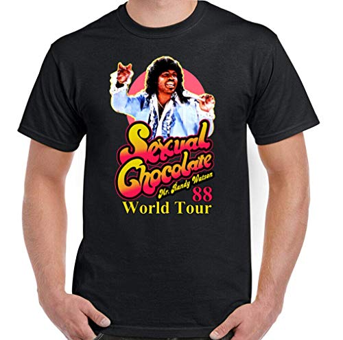 xinfeng Sexual Chocolate T-Shirt Mens Coming to America Randy Watson World Tour 88 Top BlackM