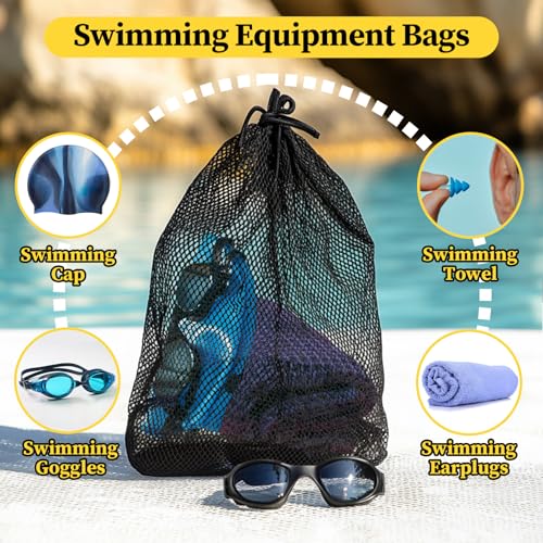 10PCS Mesh Bag - Mesh Drawstring Bag Storage Net Bag for Toys, Tennis Ball, Golf Ball, Camping Clothing, Swimming, Sturdy and Durable3