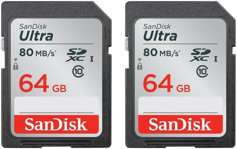 Tarjeta de memoria Ultra 64 GB, paquete de 2 SDXC UHS-I Clase 10