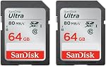 SanDisk 128GB Ultra UHS-I Classe 10 SDXC Carte mémoire, noir, emballage standard (SDSDUNC-128G-GN6IN)
