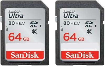 Sandisk Ultra 64GB 2‑Pack SDHC UHS-I Class 10 Memory Card