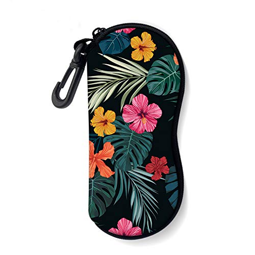 Image of Sunglasses Soft Case with Carabiner Ultra Light Neoprene Zipper Glasses Case