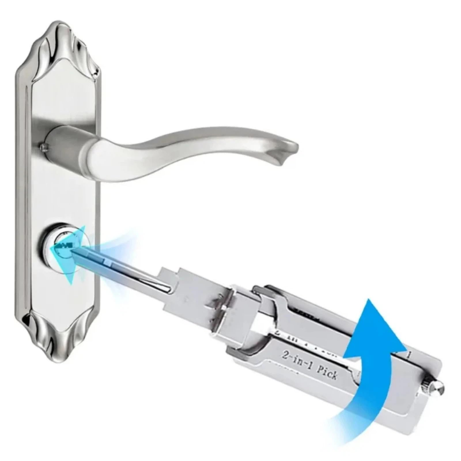 Outil de serrurier 2-en-1 pour crochetage et décodeur pour cadenas maîtres(SS002R)