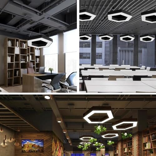 Lámpara de suspensión minimalista hexagonal LED de diseño moderno 6