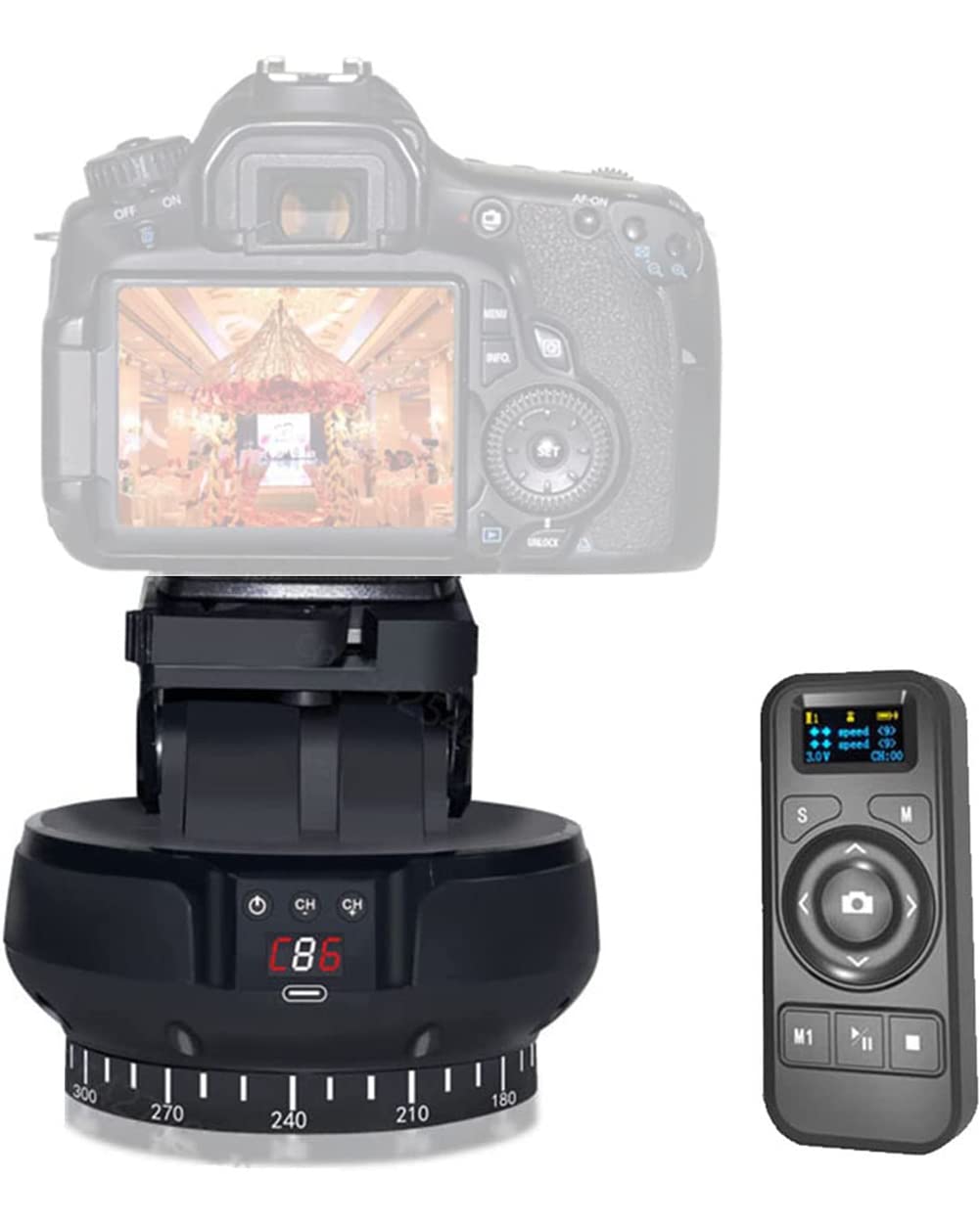 Tête motorisée pour trépied de smartphone et reflex, idéale pour vlogs et panoramas fluides