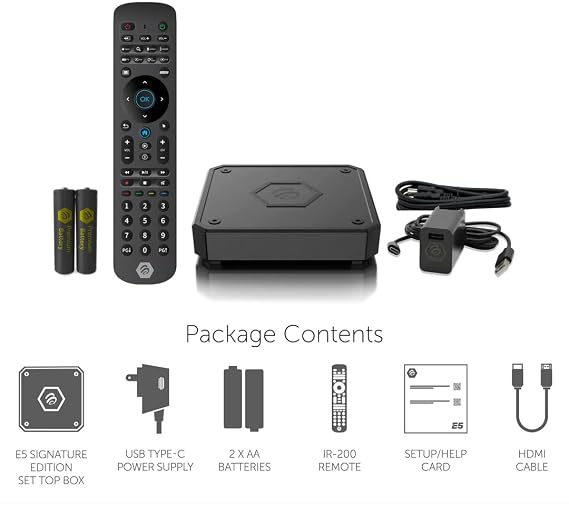 BuzzTV E5 SE Signature Edition 4k Media Device with 4GB RAM, 64GB Storage, IR-200 Remote, Dual Band WiFi, Android 11