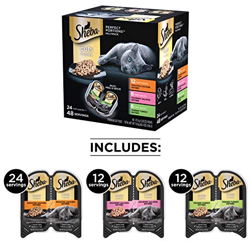 SHEBA PERFECT PORTIONS Cuts in Gravy Wet Cat Food Trays (24 Count, 48