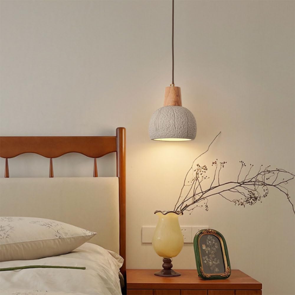 Lustre en béton suspendu moderne luminaire minimaliste réglable pour cuisine et salon