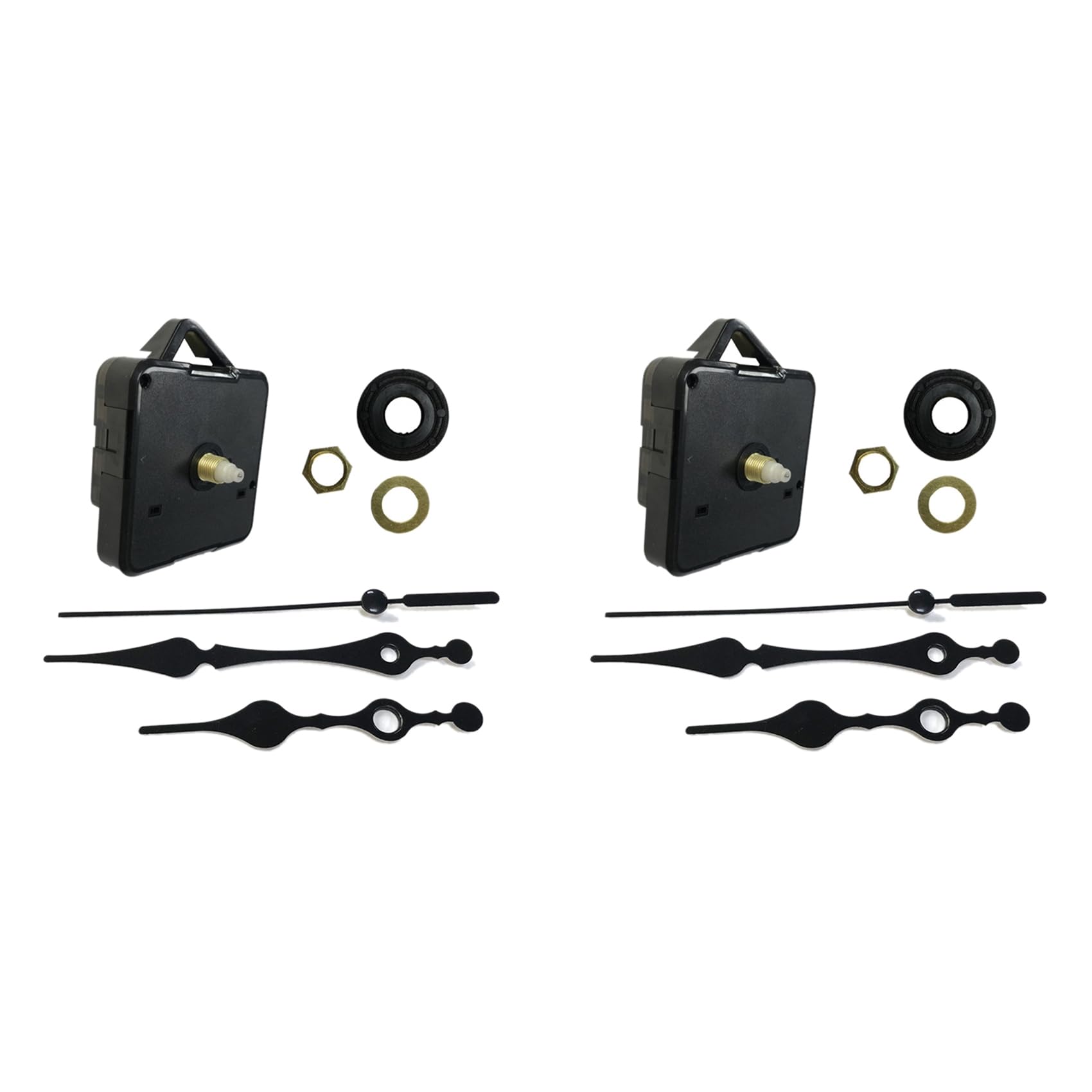 Hndhbfgrt 2X Silent Quartz DIY Wall Clock Movement Mechanism Non-Ticking Repair Parts Replacement Kit, Clock Quartz Movement