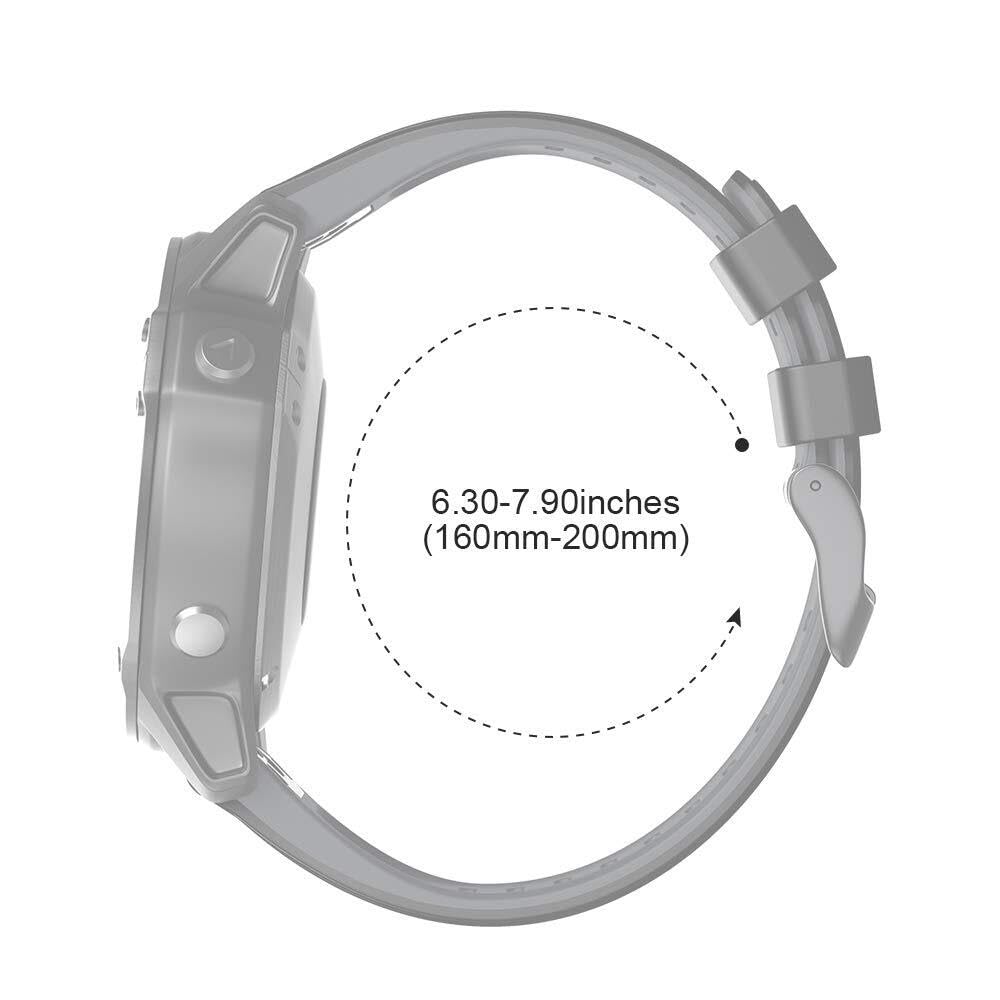 Do zegarka Fenix 6S Pro Watchbans do smartwatcha Fenix 6S/Fenix 7S/Fenix 5S / 5S Plus/D2 Delta S (biało-czarny)