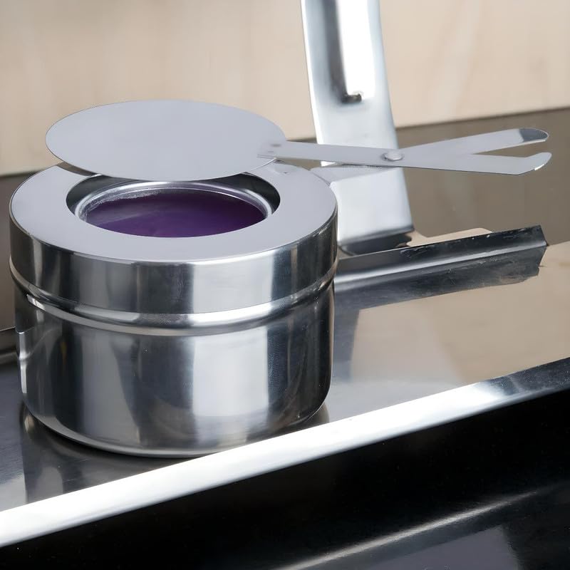 OCS Parts Pro Series 4-Pack Chafing Fuel Can Holders | Stainless Steel Wick Fuel Holder with Safety Cover for Chafing Dishes | Universal Fit for All Standard Chafing Fuel Canisters