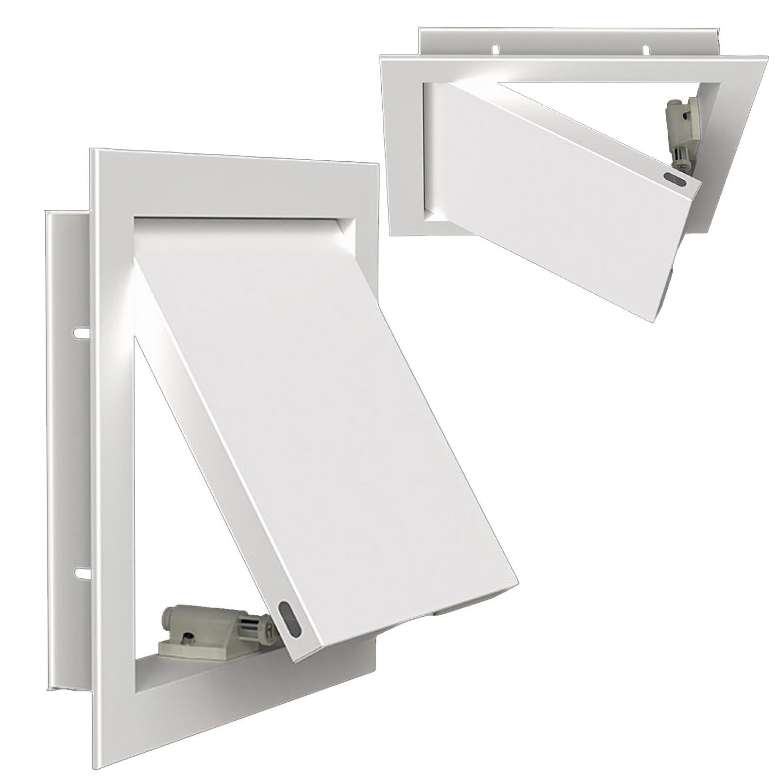 Sportello di Ispezione per cartongesso, copertura di ispezione in metallo, pannello di accesso Apertura a Pressione, per parete/soffitto(Bianco,380x550mm)