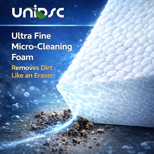 Image of UNIDSC Magic Eraser Sponge Pack of 4 | No Scratch Multi-Surface Cleaner | Removes Tough Stains from Walls, Kitchen, Bathroom, Shoes & Switch Boards | Just Add Water Cleaning Sponge (4 Eraser)