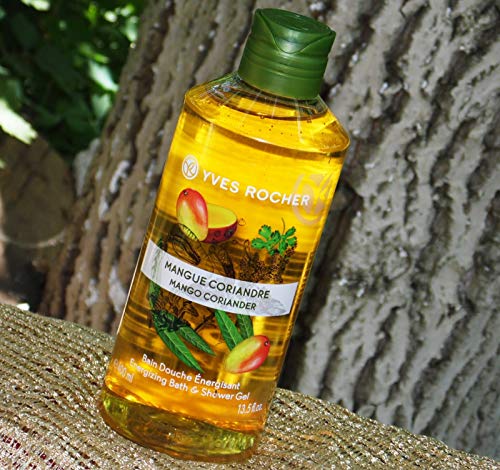 Yves Rocher Les Plaisirs Nature Energizing Bath & Shower Gel - Mango Coriander (13.5 Fl.oz) #TOP3