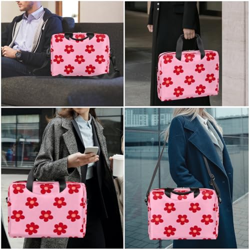 Maletín para Laptop con Estampado Floral Rojo miniatura 7