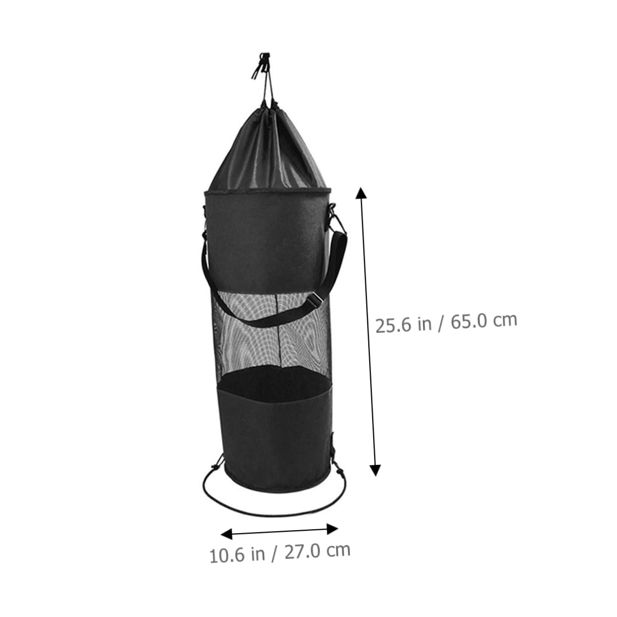 BRIGHTFUFU Marine Hanging Trash Can Large Capacity Storage Pouch Boat Garbage Bag for Outdoor Use